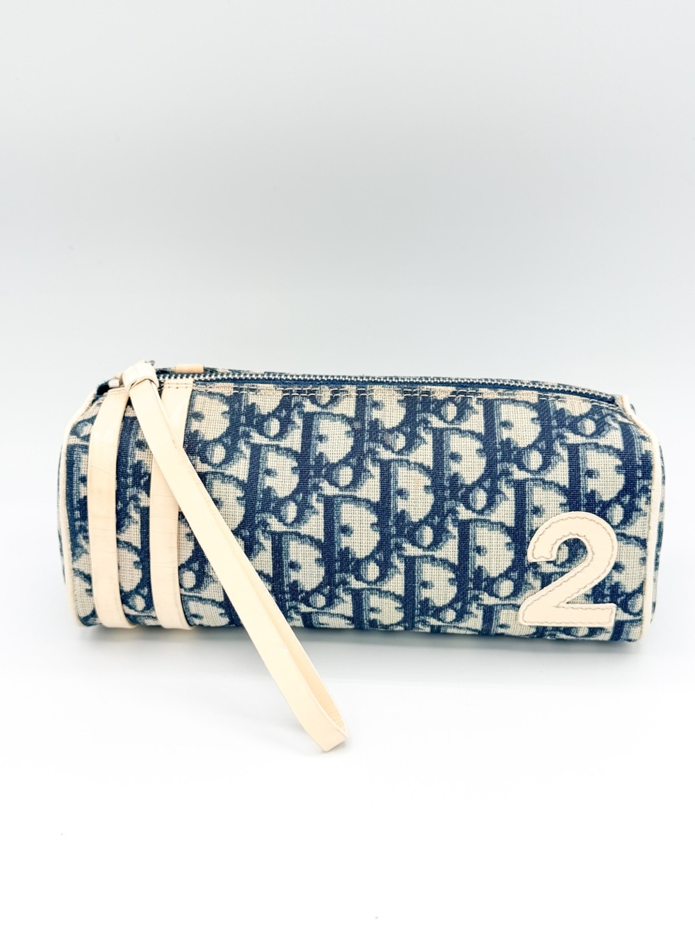 Dior Vintage Oblique Canvas Pencil/Cosmetic Case (Galliano Era, Early 2000s)